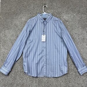 Robert Graham Modern Americana Shirt Men's 2XL XXL Blue AOP Burdon Button Up New